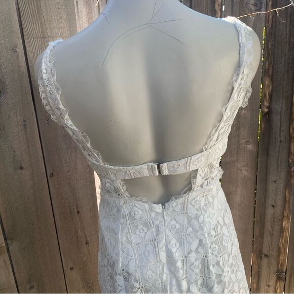 For Love And Lemons Nadine White Lace MIDI Dress size 4 - Picture 11 of 15